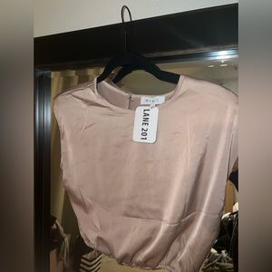Lane 201 Boutique crop top shoulder shirt size M/L